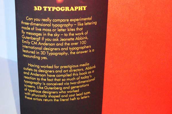 3D Typography Book Cover